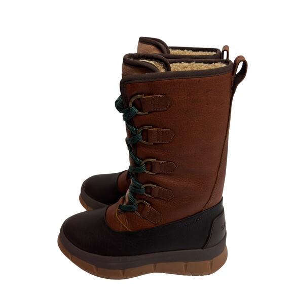 SPERRY WOMEN'S CALF HIGH KITTERY BOOT WOOL TAN WINTER BOOTS SIZE 5.5 NEW - Picture 4 of 10